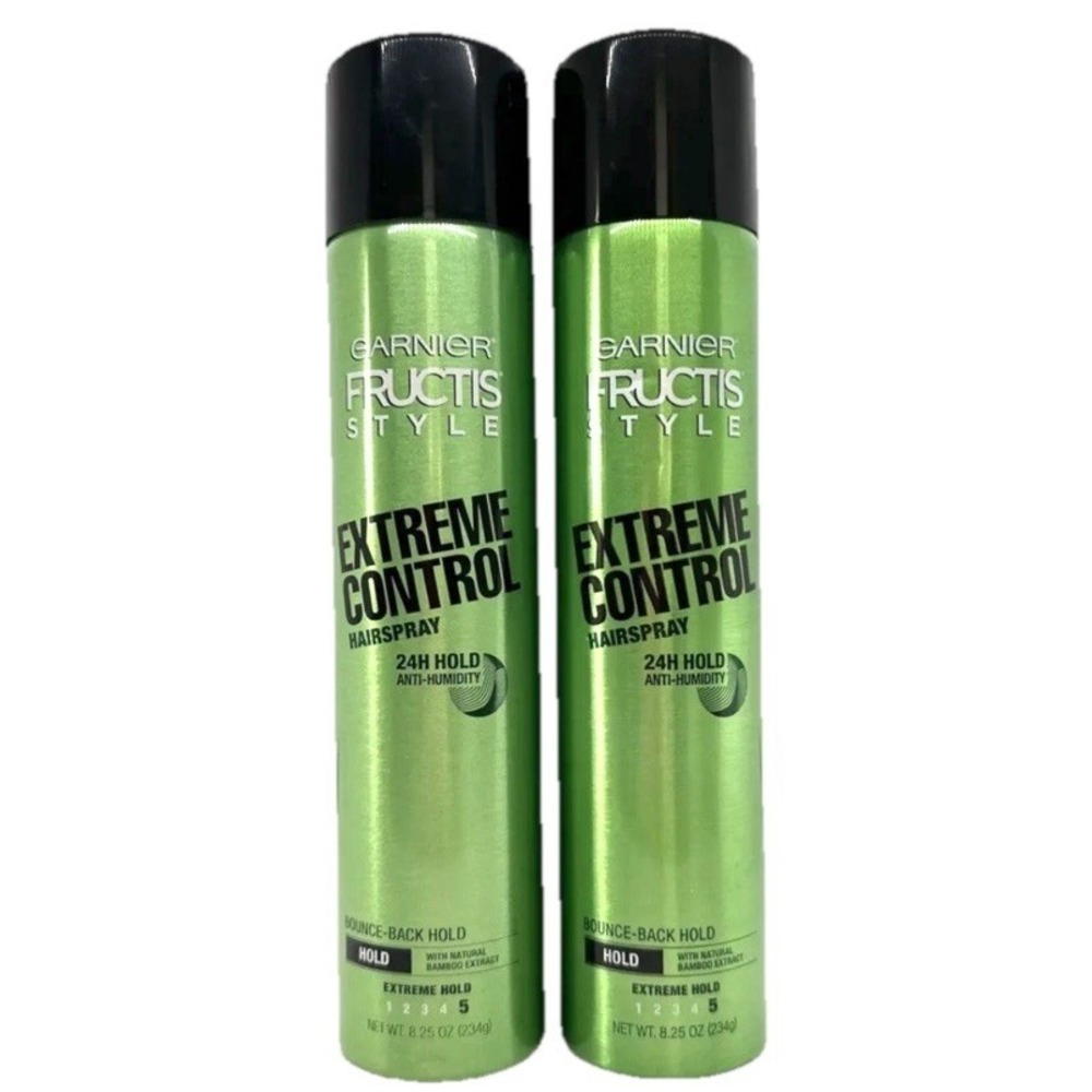 2 Garnier Fructis Style Anti-Humidity Hairspray Extreme Control #5 Hold 8.25 Oz